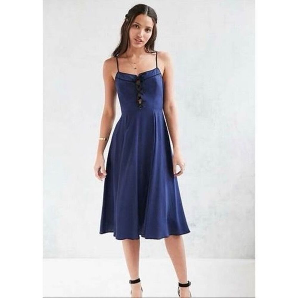 ✨COOPERATIVE GEORGIA MAY BLUE Lace Up Sz 4 DRESS✨